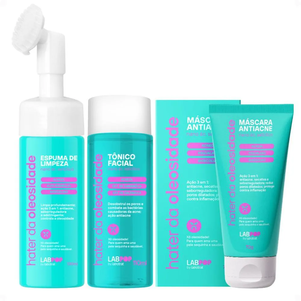 Kit Labpop By Labotrat Hater da Oleosidade: Espuma de Limpeza