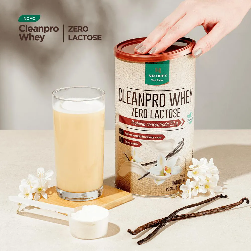 Cleanpro Whey Zero Lactose 450g - Nutrify - Baunilha 1487585