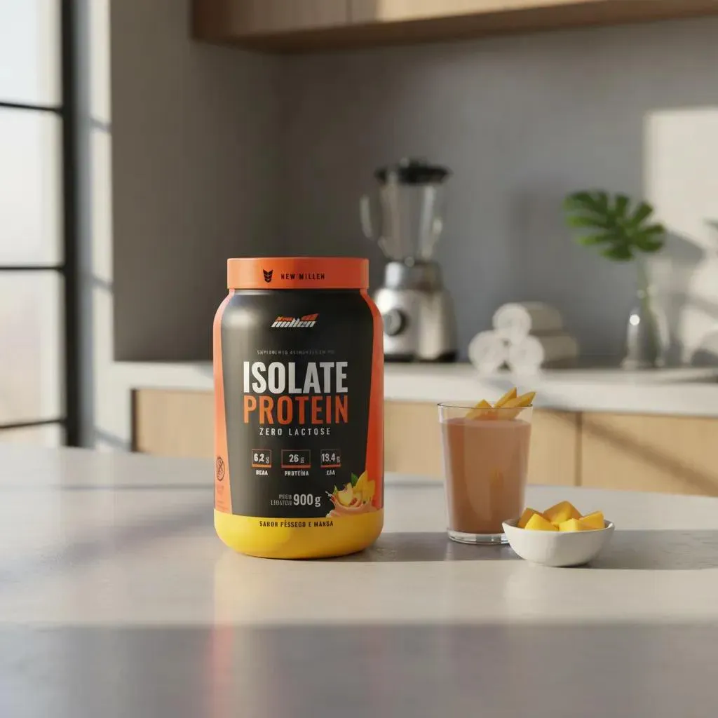 Isolate Protein 900g Zero Lactose - New Millen - Pessego com Manga