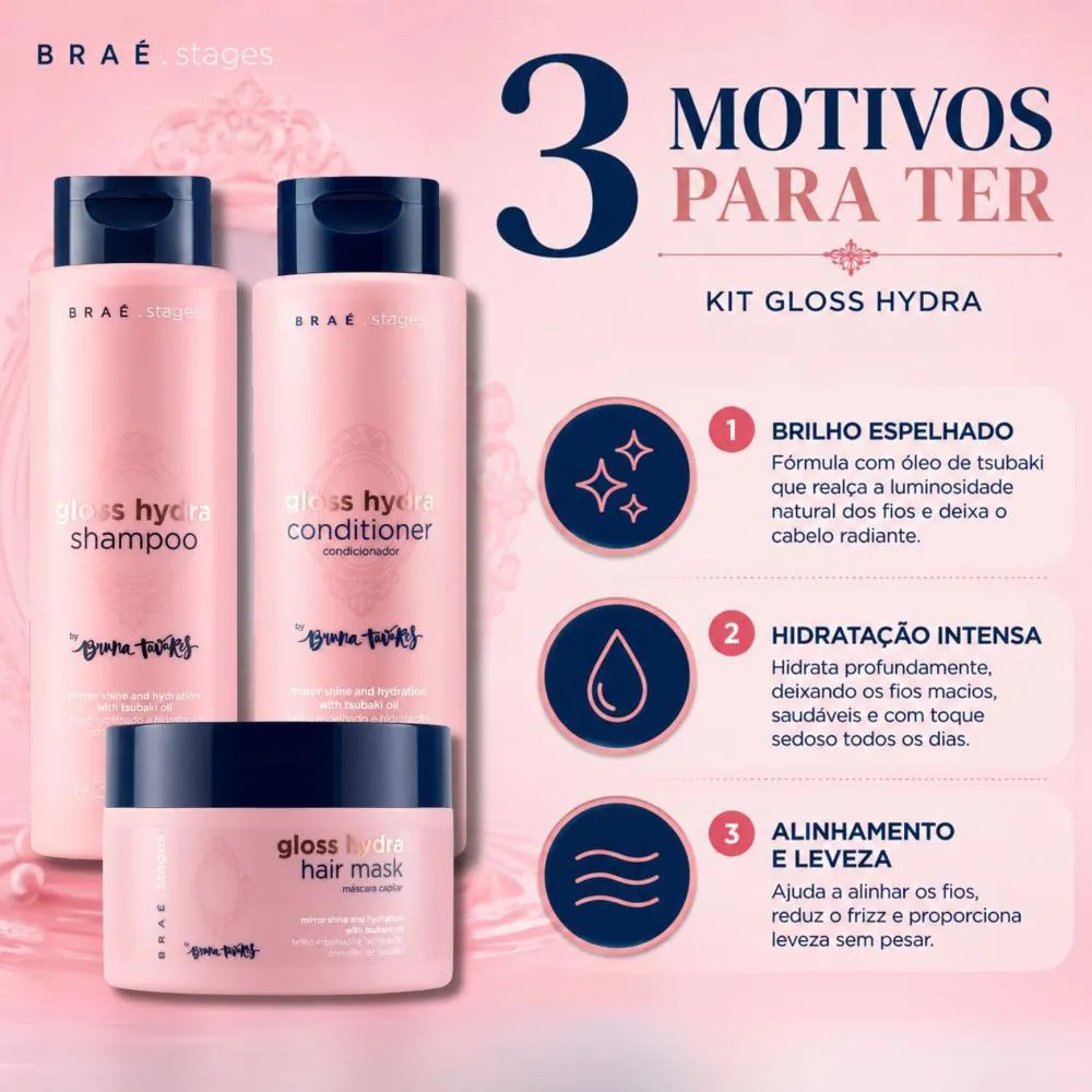 Kit Brae Stages By Bruna Tavares Gloss Hydra: Shampoo