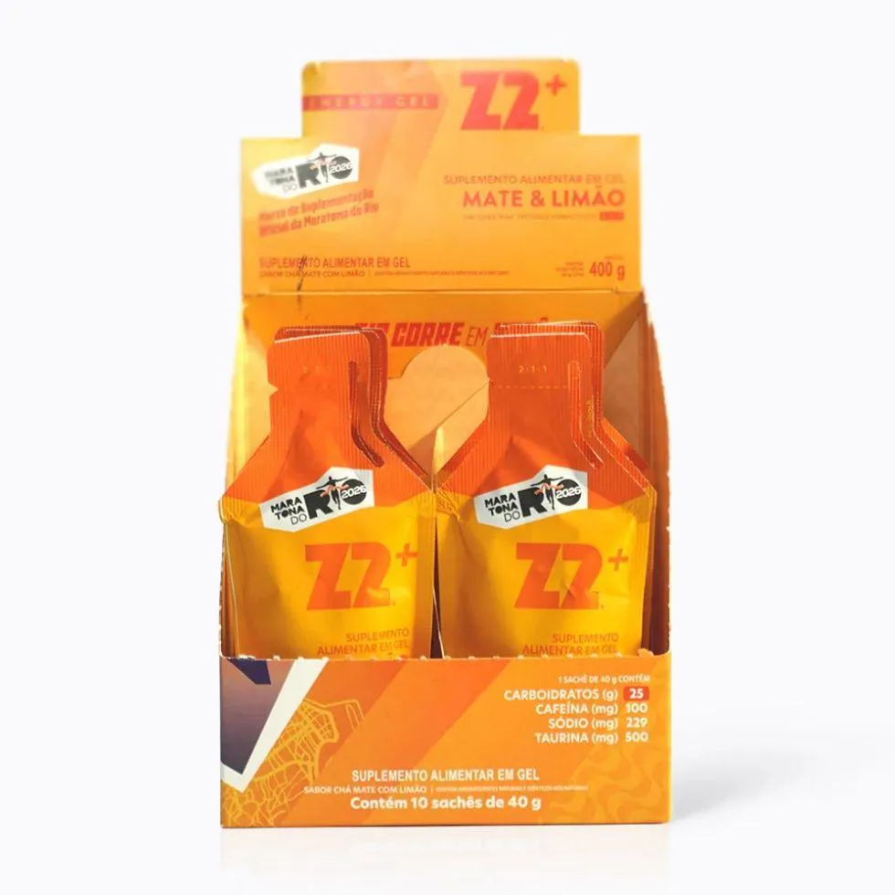 Energy Gel Z2+ 10 Saches de 40g Mate e Limao 1489190 | Drogasil