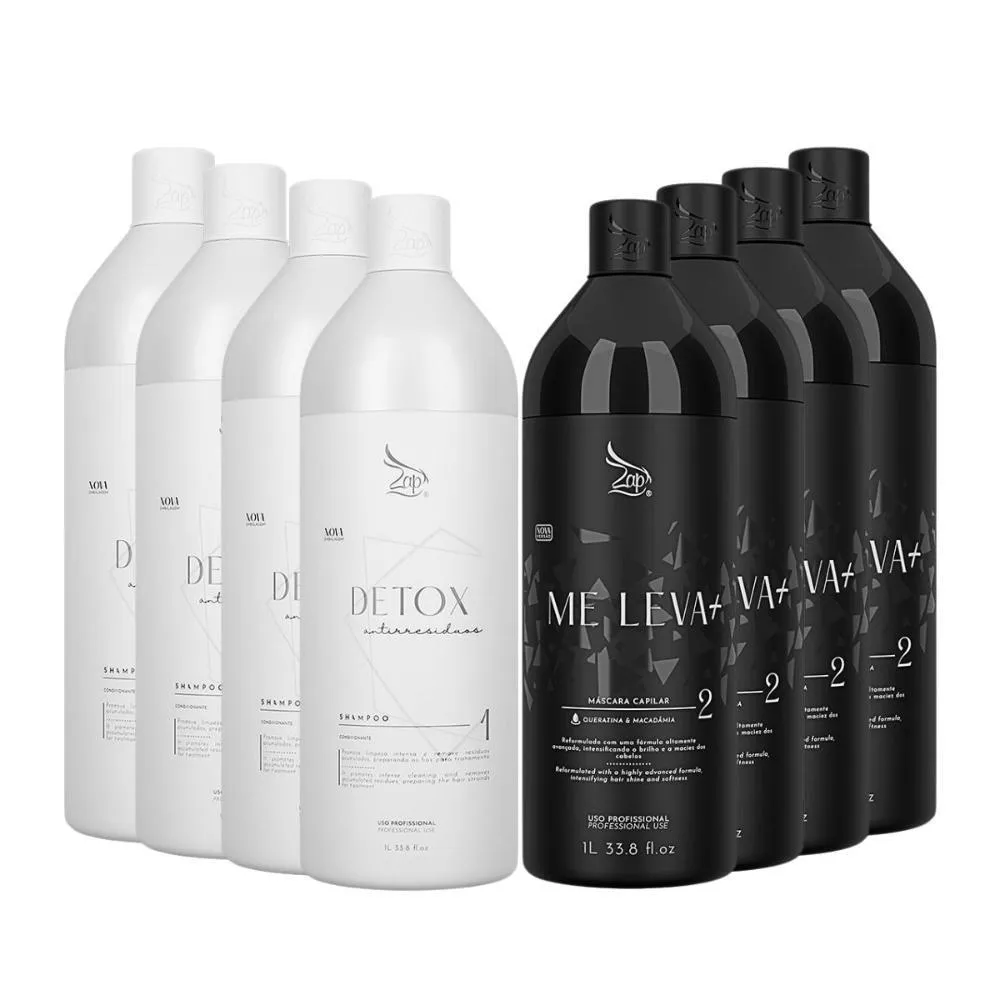 Kit Zap Me Leva+ 4 Shampoo e Mascara (2 X 1 Litro) 1489281 | Drogasil
