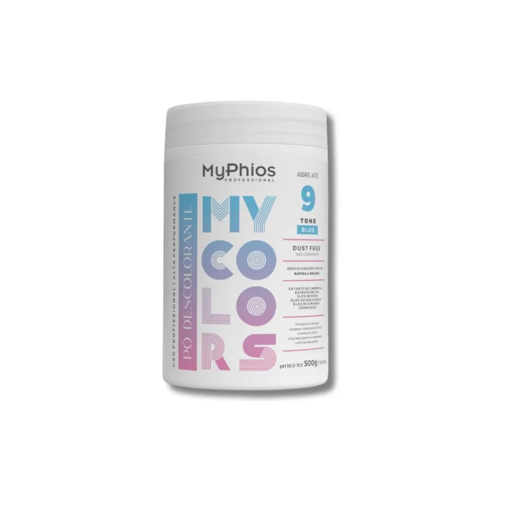 ぽろん Po Descolorante My Phios My Colors Clareamento 9 Tons Blue 500 G