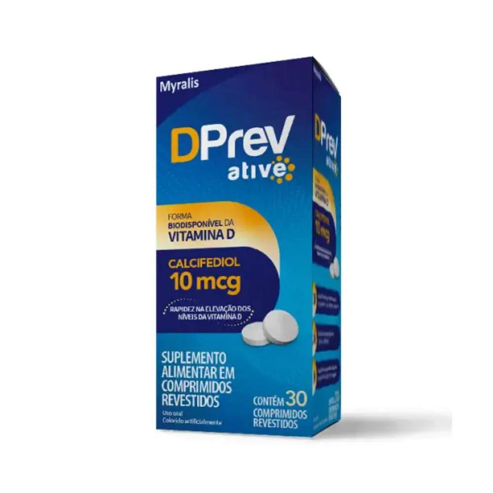 Vitamina D Calcifediol DPrev Ative 10 mcg c/30 Comprimidos