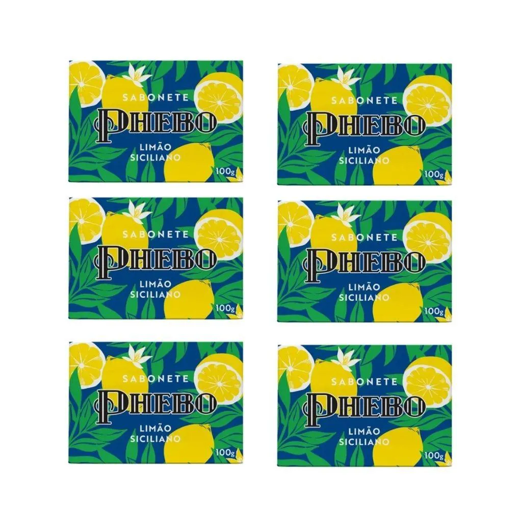 Sabonete Phebo Mediterraneo 100g Limao Siciliano - Kit C/6Un
