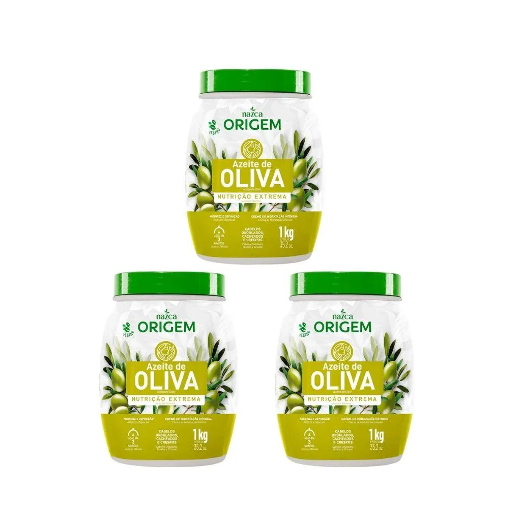 Creme Origem 1kg de Hidratacao Azeite Oliva-3Un 1491456 | Drogasil