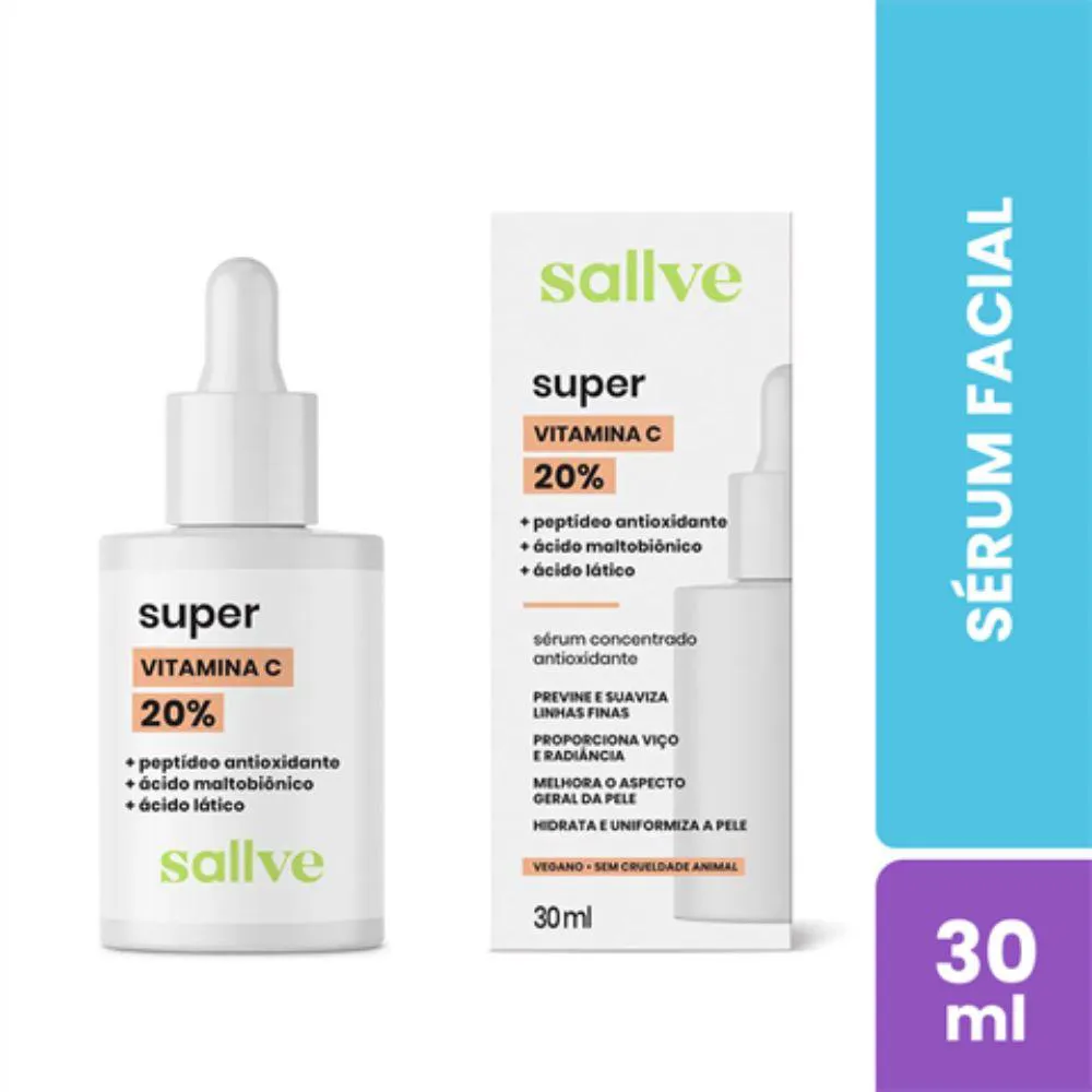 Serum Facial Sallve Super Antioxidante Vitamina C 20% 30ml 1491559