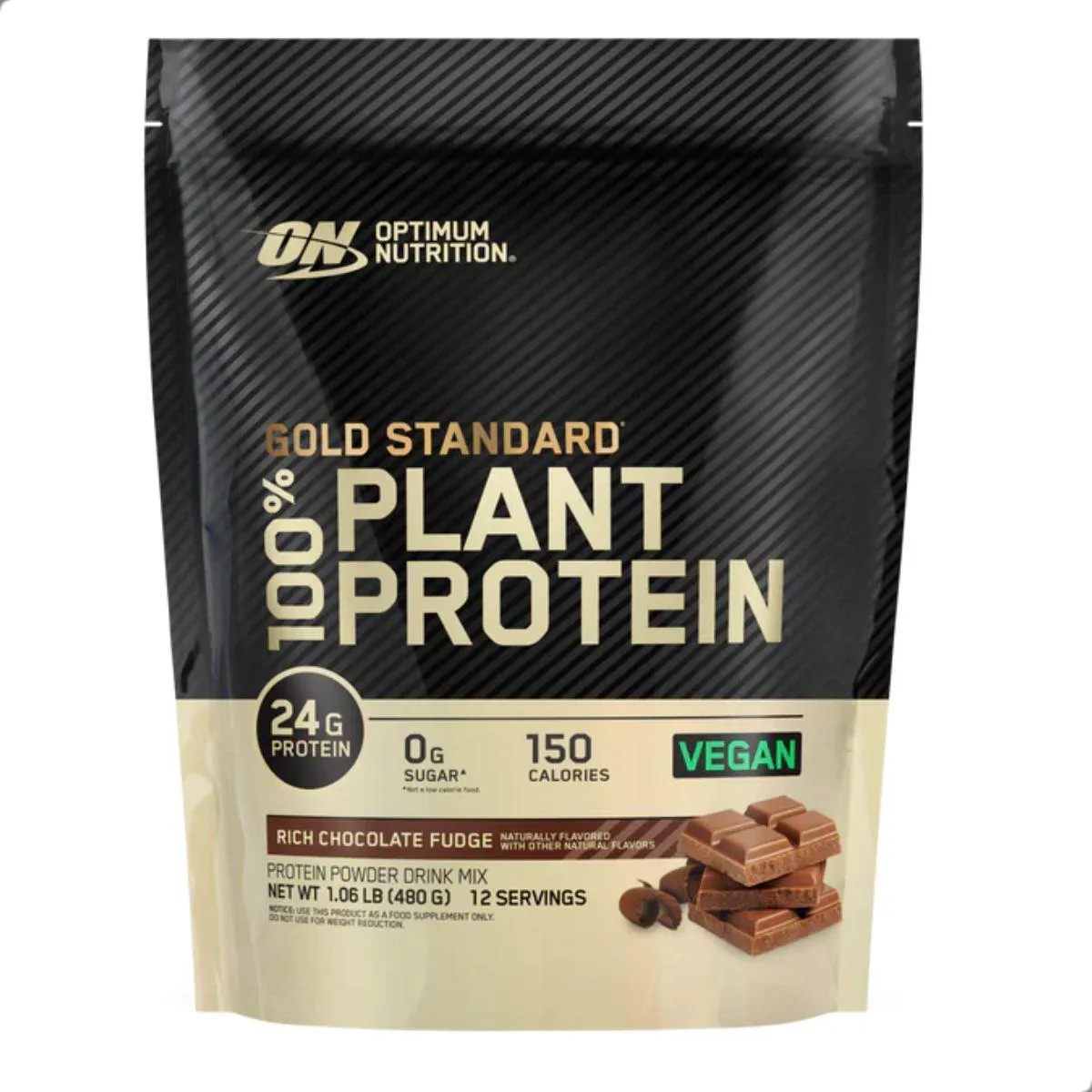 100% Plant Protein Gold Vegan Refil 444g 0,98lbs Optimum Rich
