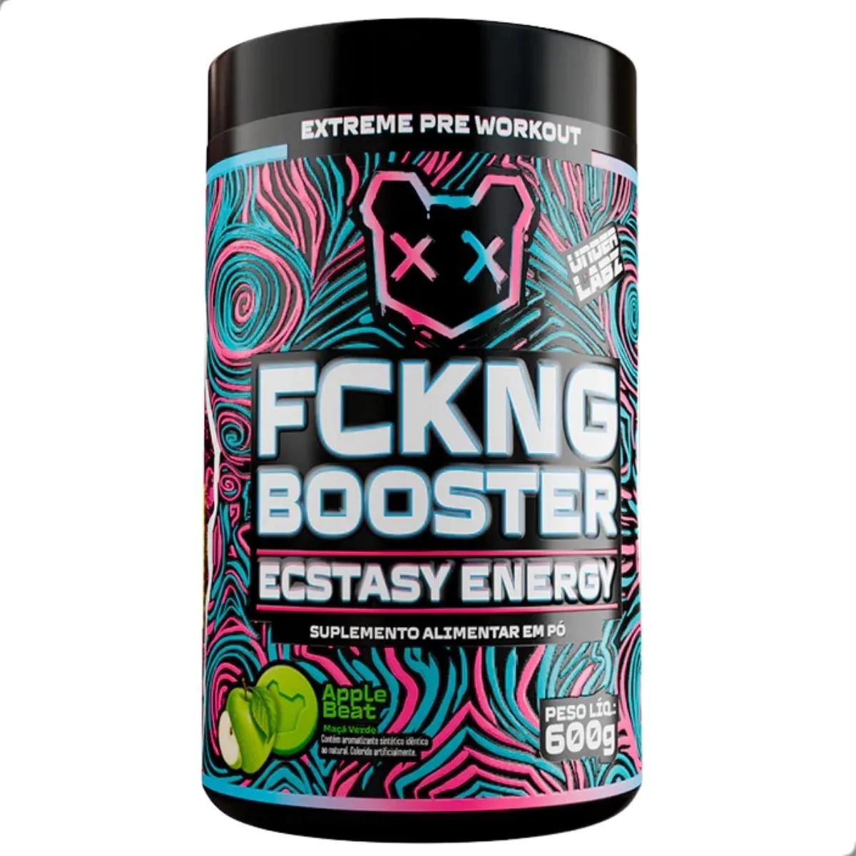 Fckng Booster Ecstasy Energy Pre Workout 600g Under Labz Apple
