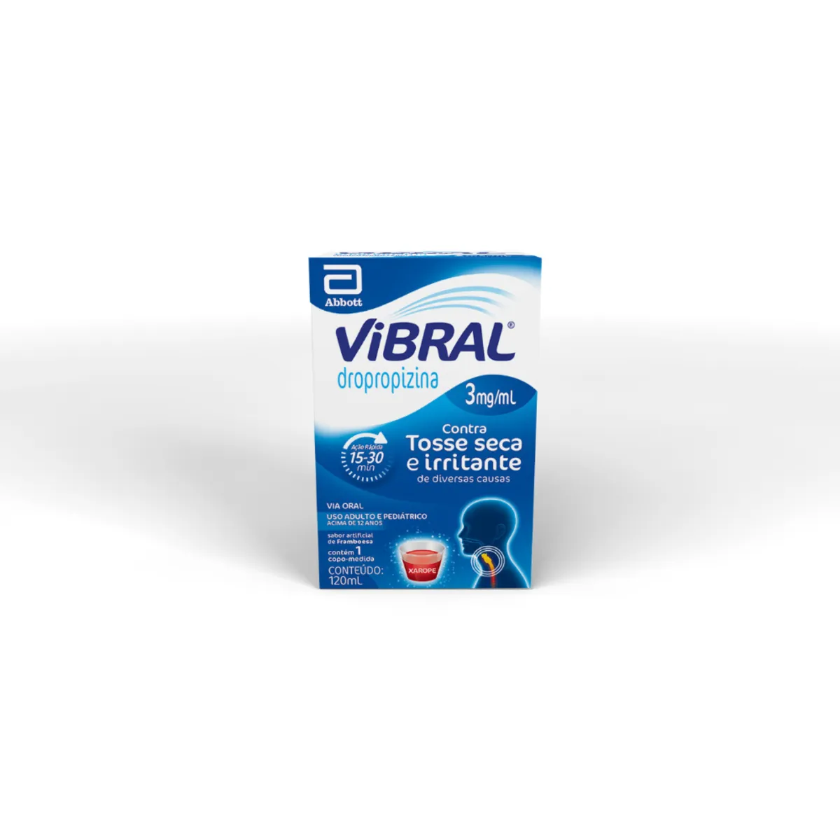 Vibral 3mg/ml Sabor Framboesa Xarope 120ml