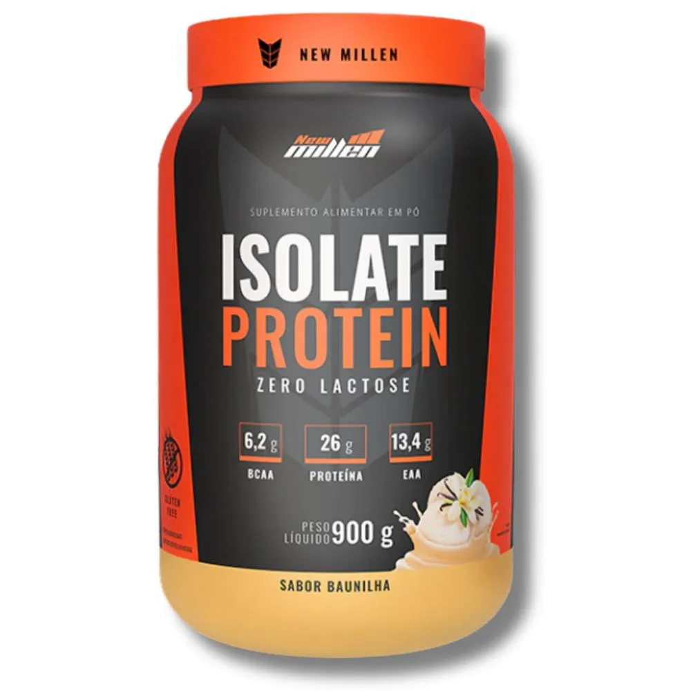 Whey Isolate Protein Zero Lactose 900g New Millen - Baunilha