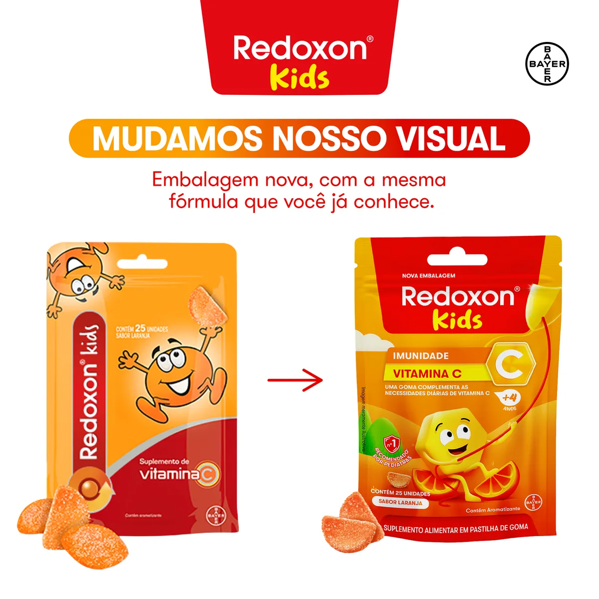 Vitamina C Redoxitos Laranja 25 gomas