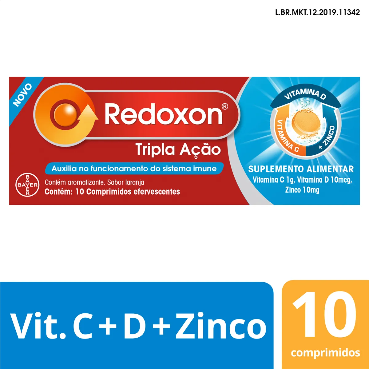 Vitamina C Efervescente Redoxon Tripla Ação 10 comprimidos
