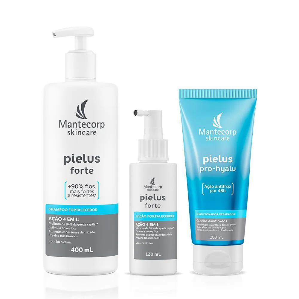 Kit Shampoo Pielus Forte 400ml + Locao Pielus Forte +