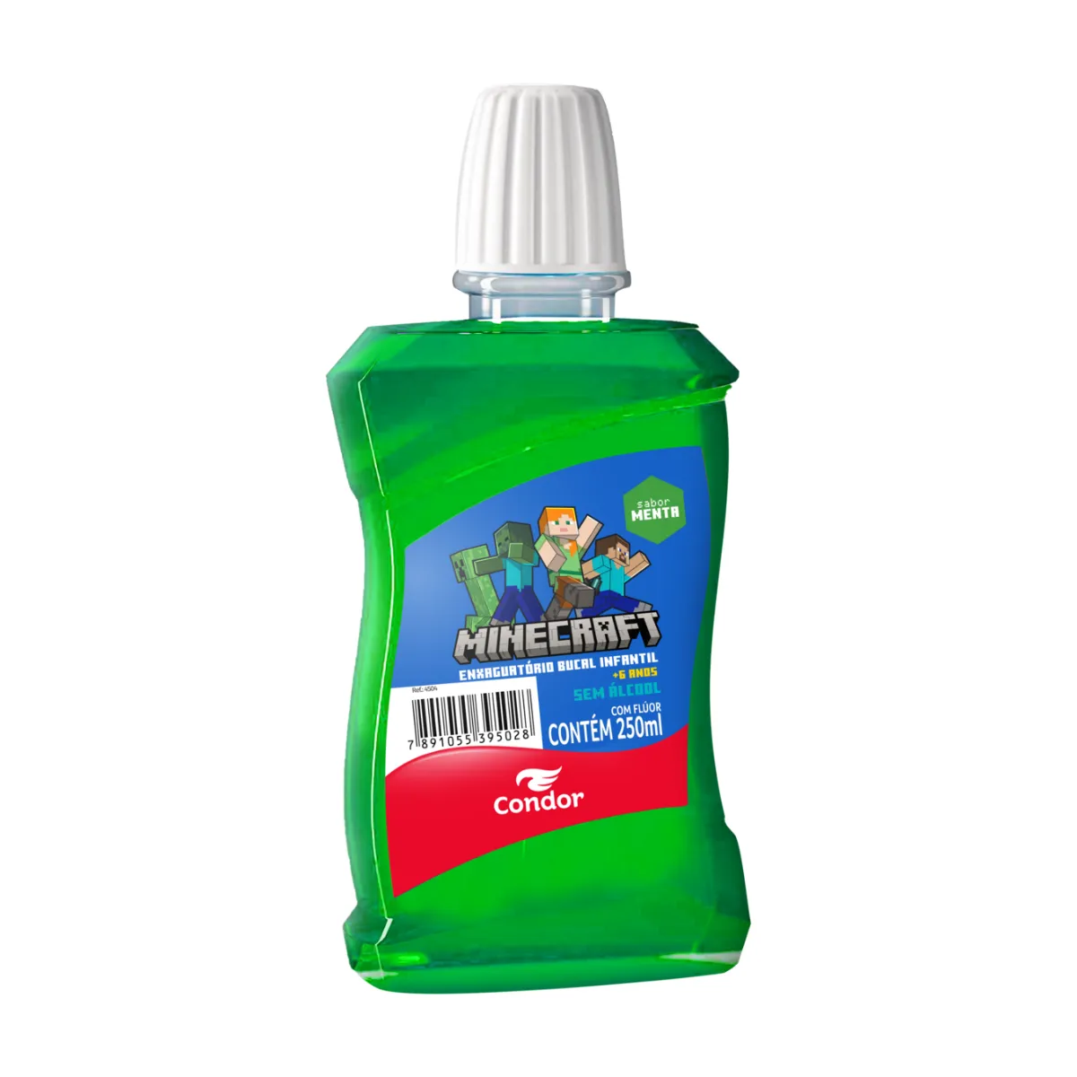 Enxaguante Bucal Infantil Condor Minecraft Zero Álcool Sabor Menta 250ml