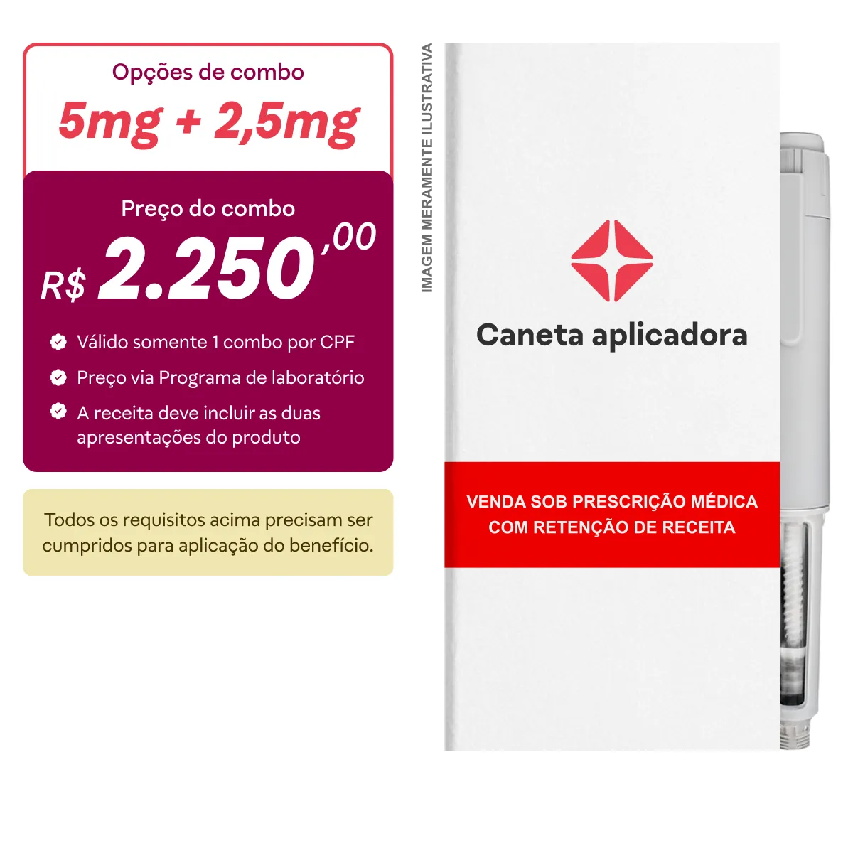 MOUNJARO 2.5MG SOLUCAO INJETAVEL 0,5ML + 4 CANETAS APLICADORAS 1272170