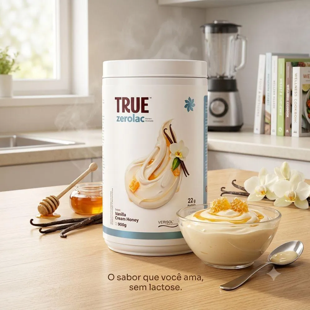 True Whey sem Lactose Vanilla Cream Honey 900g - True Source