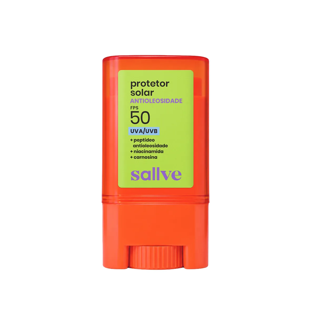 Protetor Solar Facial Antioleosidade em Bastão Sallve FPS 50 1 Unidade