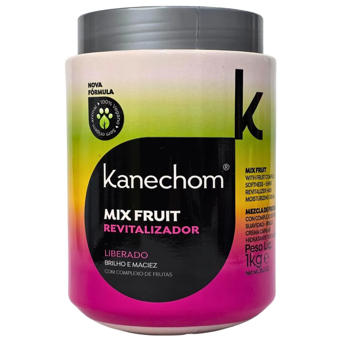 Mascara Capilar Mix Fruit Revitalizador Vegano Kanechom 1kg