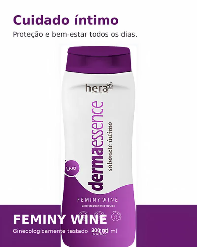 Kit Sabonete Intimo Dermaessence Feminy Wine 200ml Hera 1502259