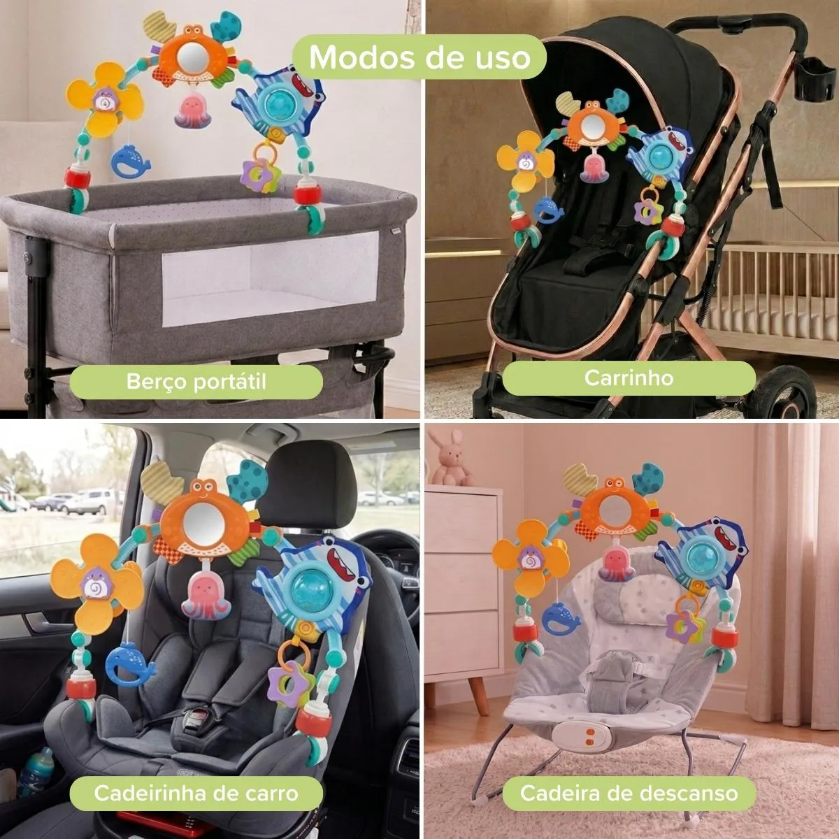 MoBILE PARA CARRINHO E BERcO COM CHOCALHO OCEAN - MAXI BABY