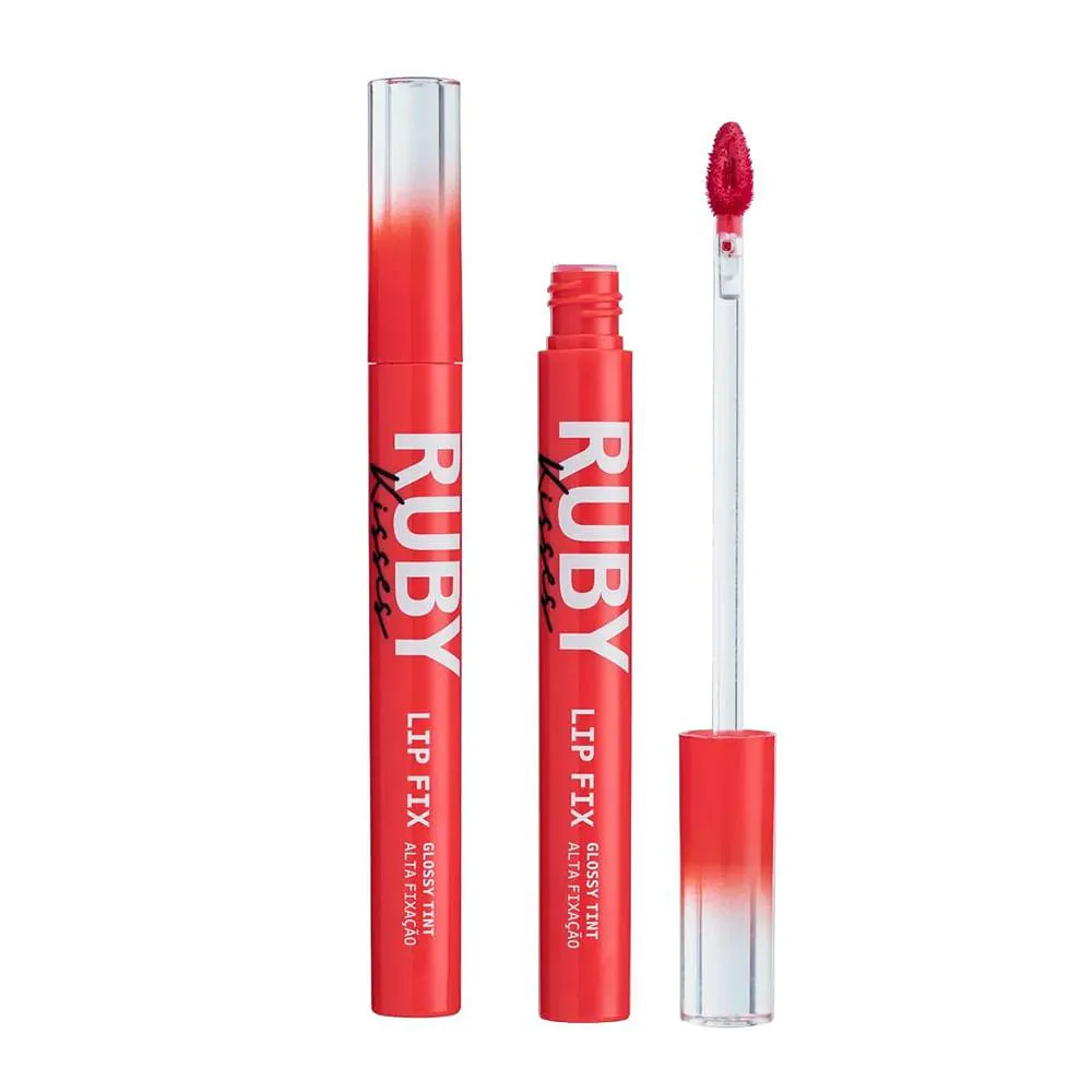 Kit Lip Fix Glossy Tint 2 Un - Ruby Kisses Cereja 1503299 | Droga Raia