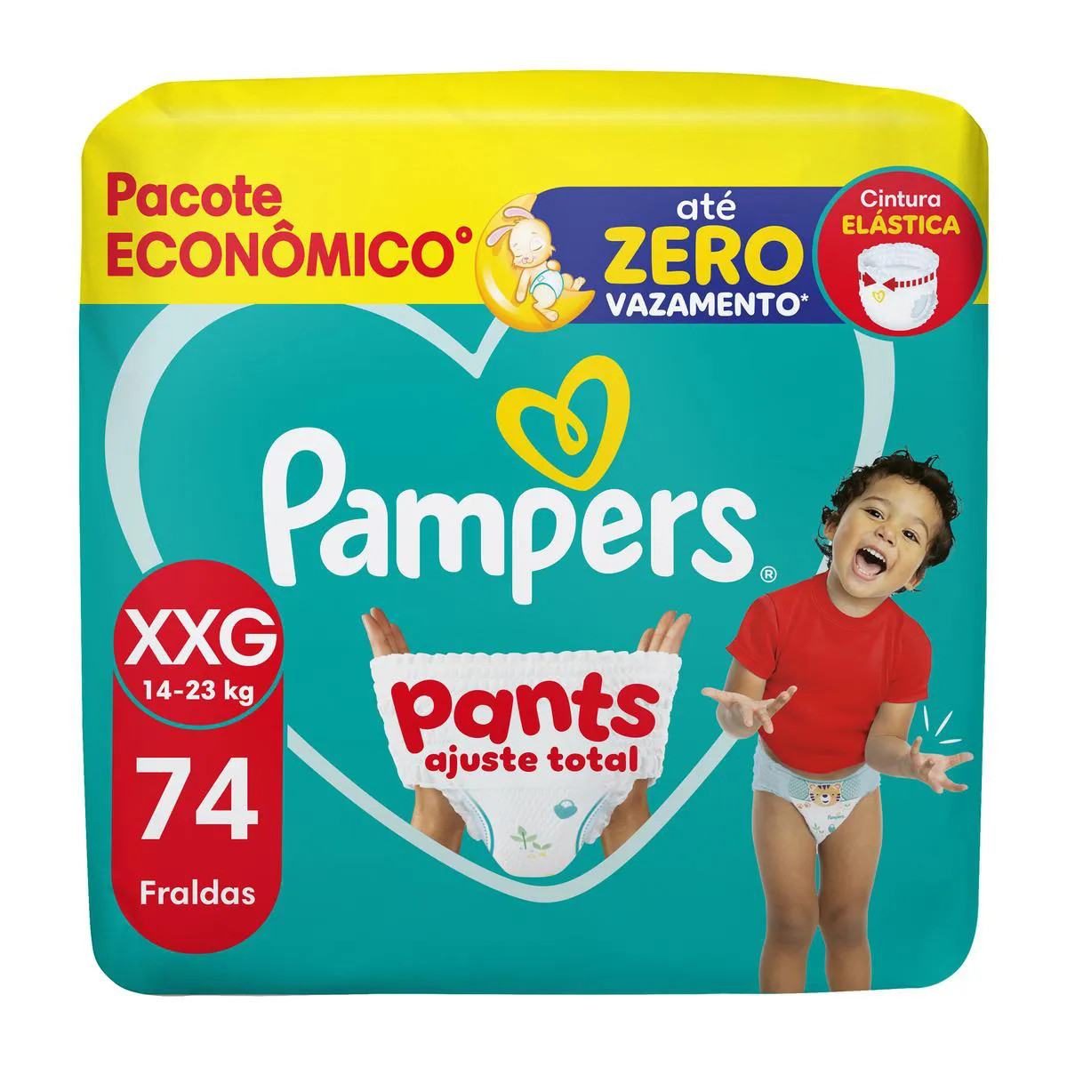 Fralda Calça Pampers Pants Ajuste Total XXG 74 unidades