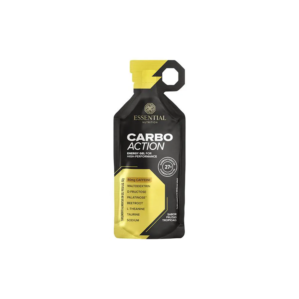 Carbo Action Cafeina Display Essential Nutrition Frutas Tropicais