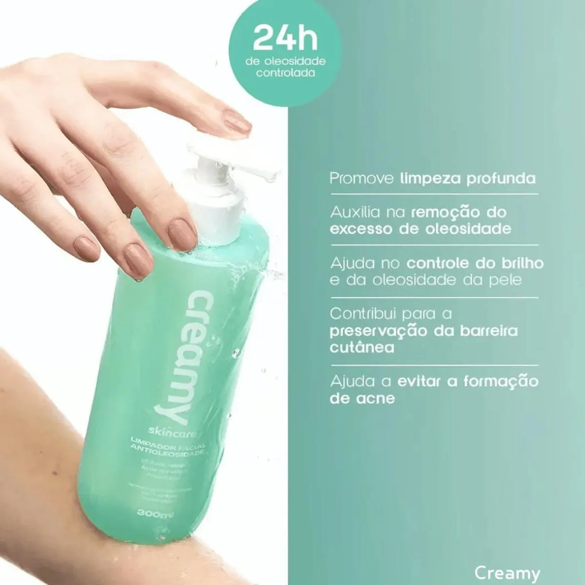 Limpador Facial Antioleosidade 300ml - Creamy 1506072 | Drogasil