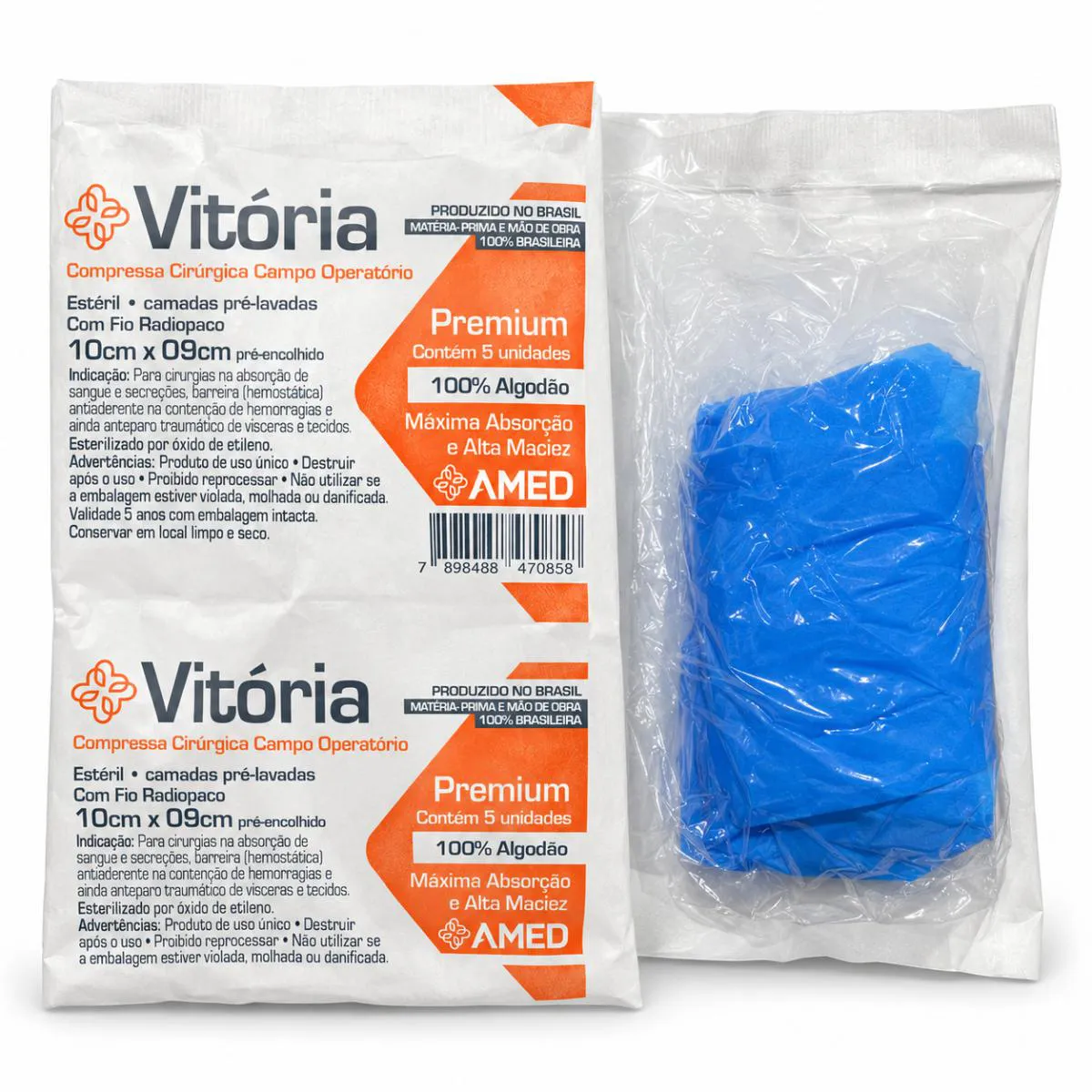Kit 10 Campo Operatorio 10 X 09 Cm sem Rx Esteril Vitoria 1514094