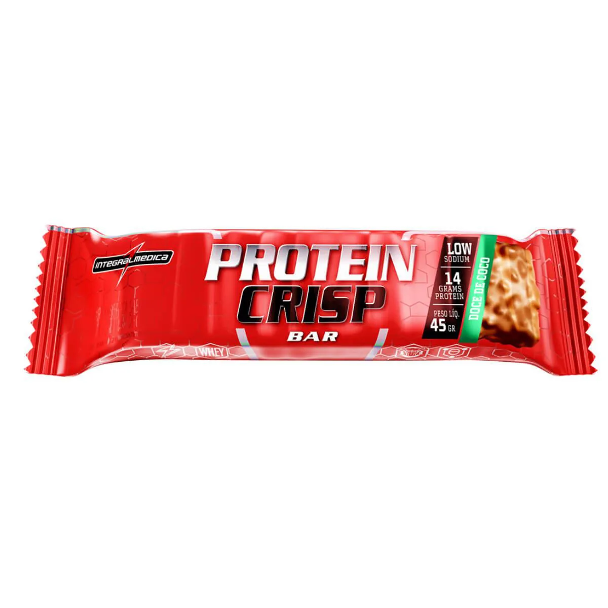 Barra de Proteína Integralmedica Protein Crisp Doce de Coco 45g