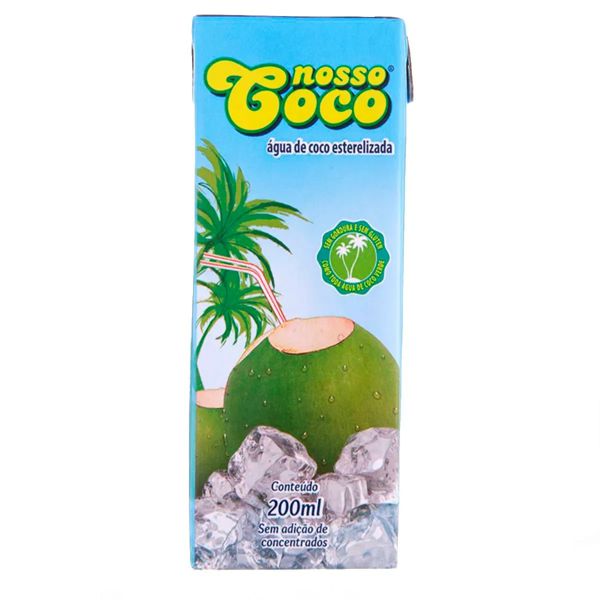 Água De Coco Natural Orgânico Nosso Coco com 200ml