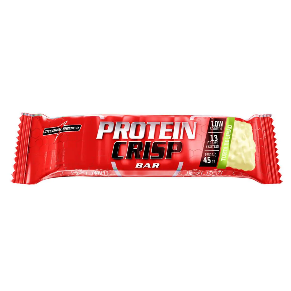 Barra de Proteína Integralmedica Protein Crisp Limão 45g