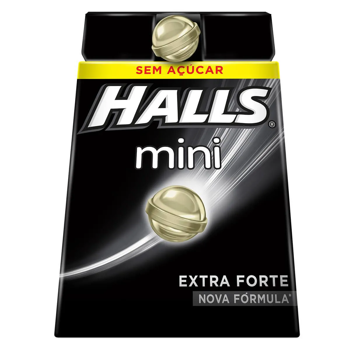 Bala Halls Mini Extra Forte Sem Açúcar com 15g