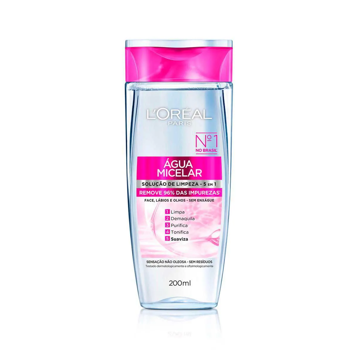 Água Micelar L'Oréal Paris Solução de Limpeza 5 em 1 200ml