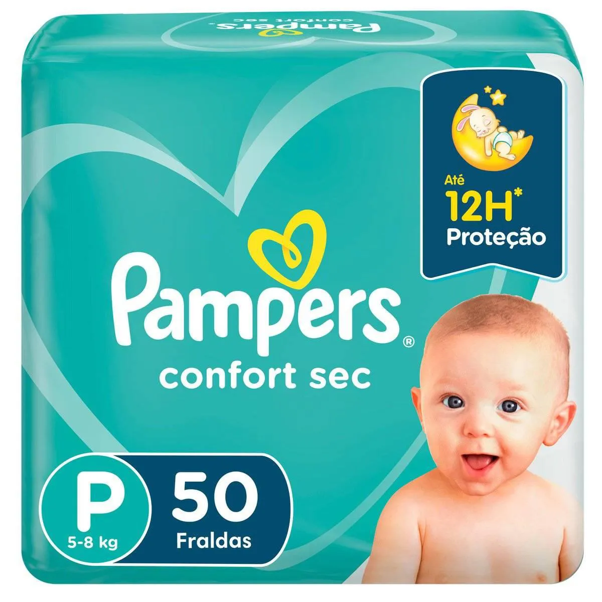 Fralda Pampers Confort Sec P - 50 Unidades