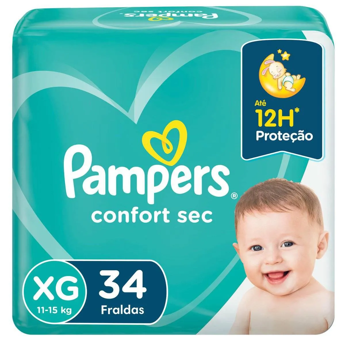 Fralda Pampers Confort Sec XG - 34 Unidades