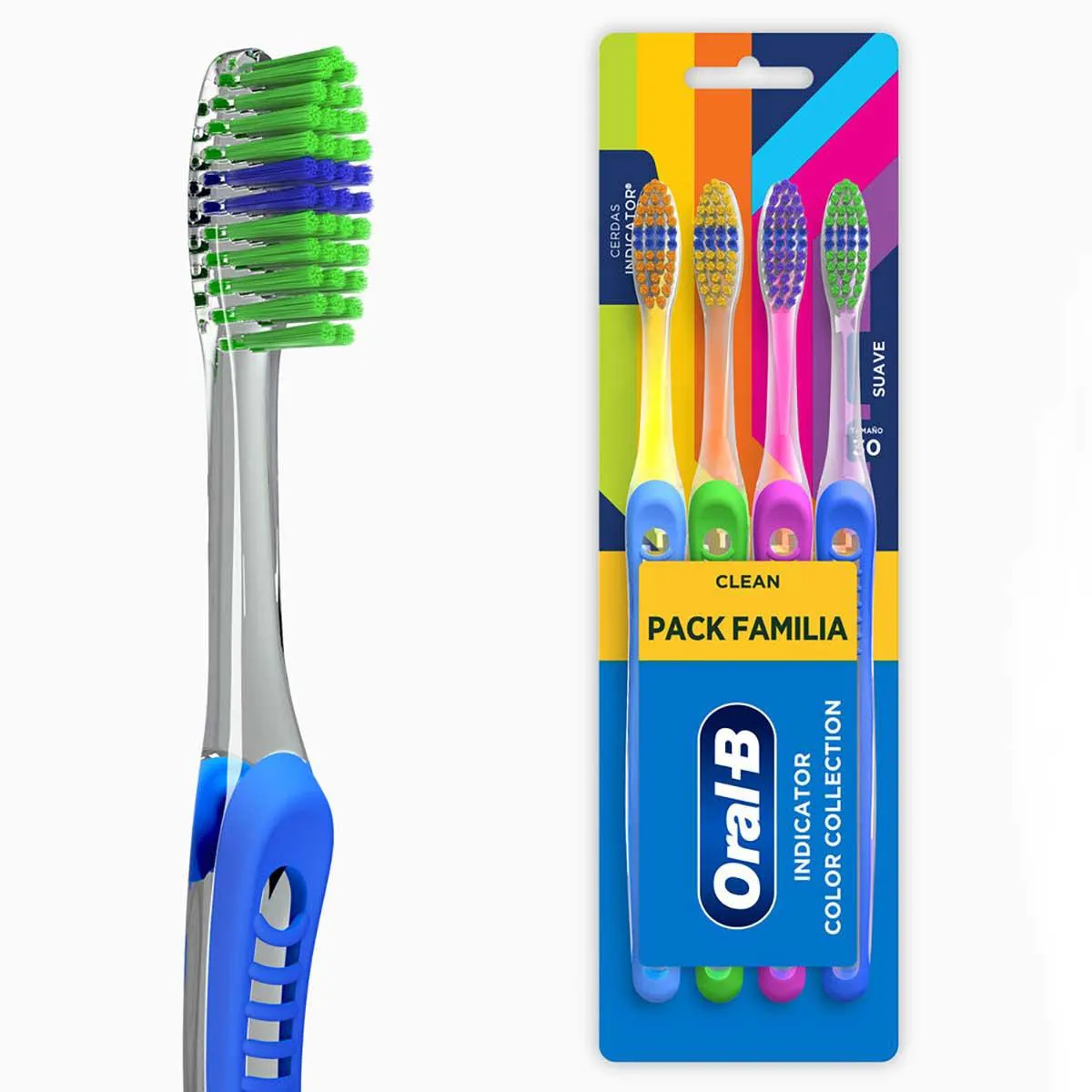 Escova de Dente Oral-B Indicator Color Collection com 4 unidades