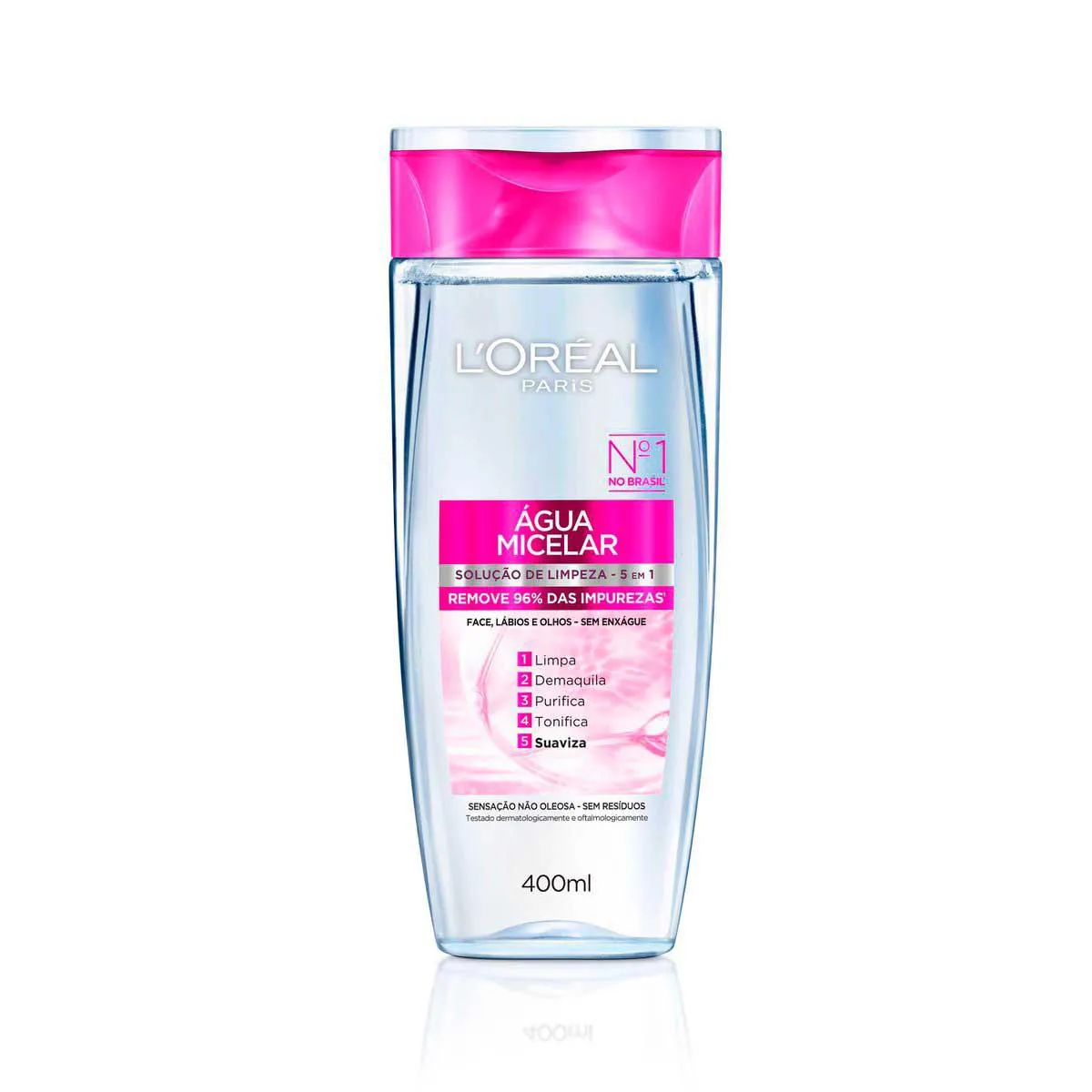 Água Micelar L'Oréal Paris Solução de Limpeza 5 em 1 400ml