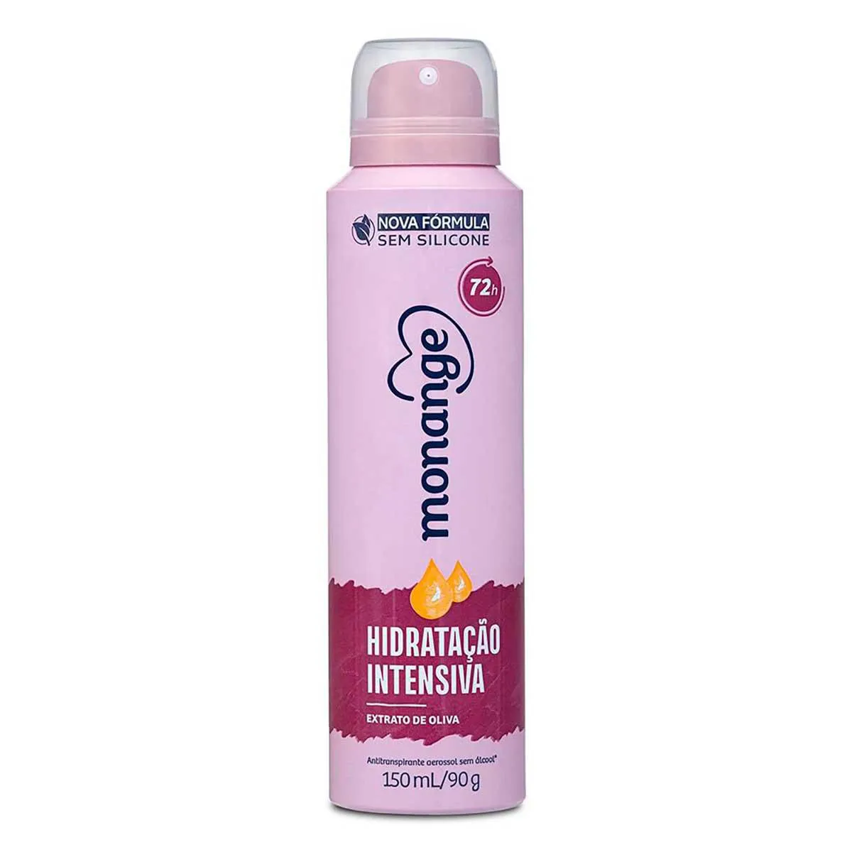 Desodorante Antitranspirante Aerosol Monange Hidratação Intensiva Feminino 72h 150ml