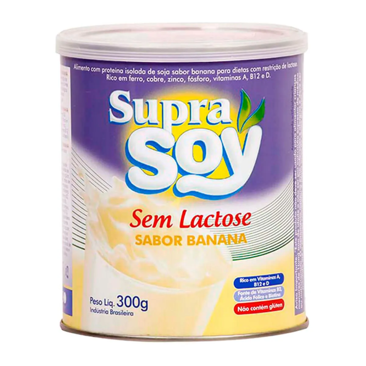 Leite Vegetal em Pó Sem Lactose Supra Soy Banana a partir de 1 ano 300g