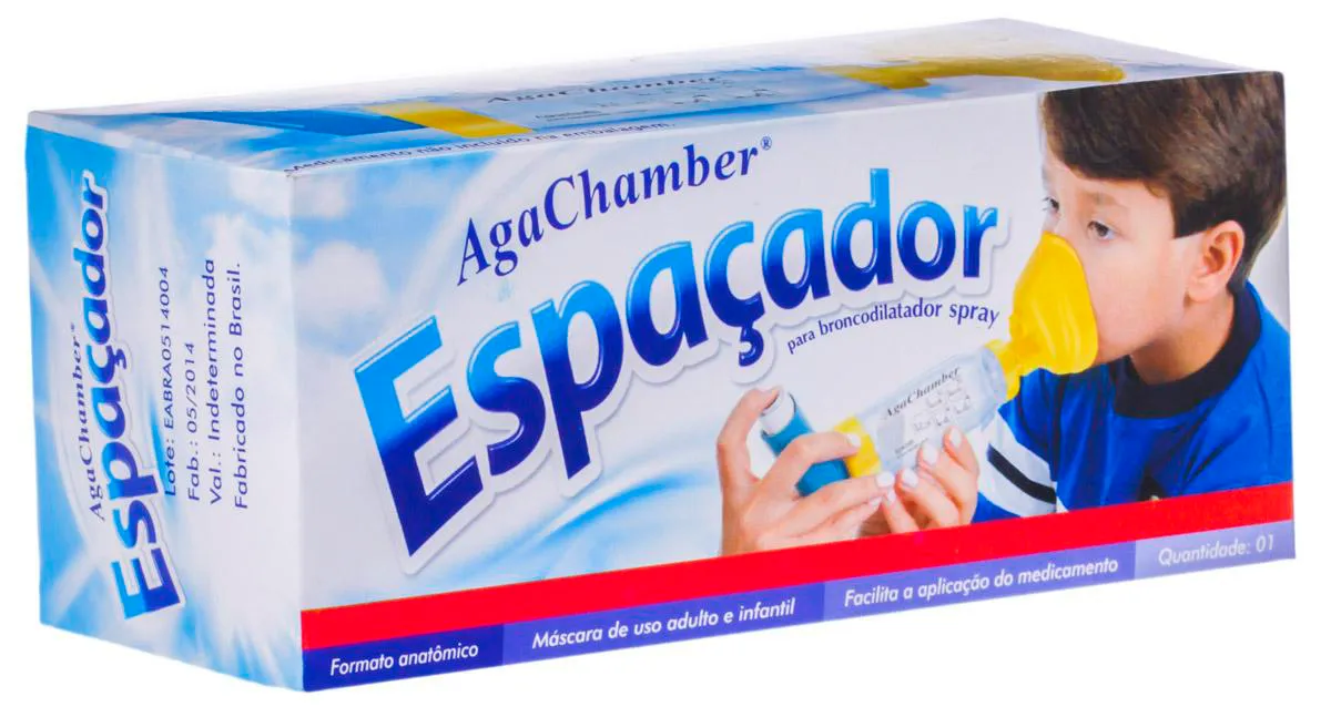 Espaçador AgaChamber Inalador Infantil com 1 unidade