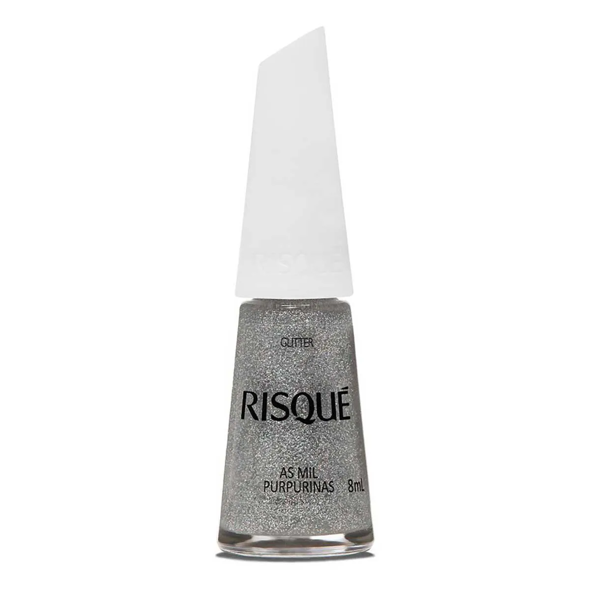 Esmalte Risqué As Mil Purpurinas Efeito Glitter Hipoalergênico com 8ml