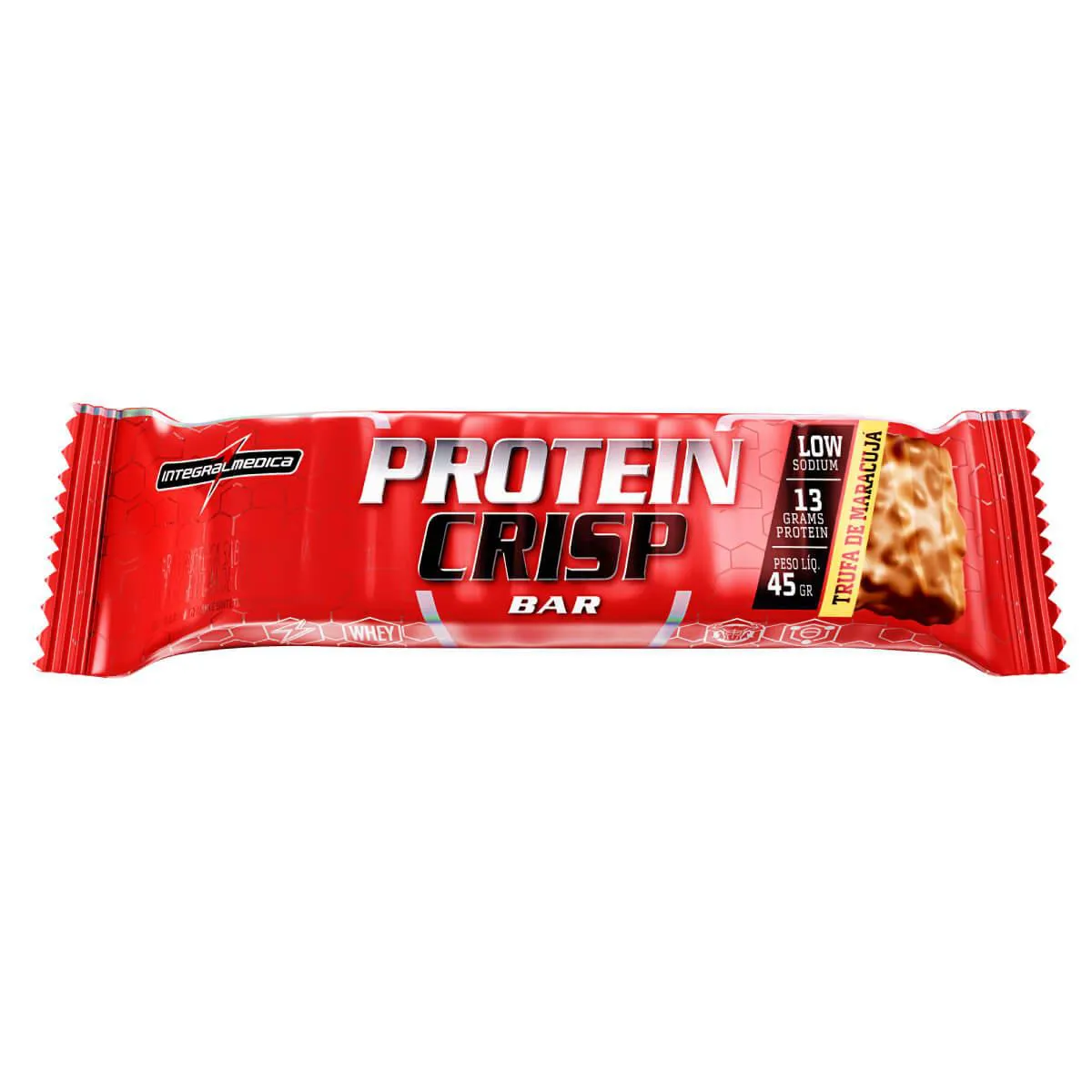 Barra de Proteína Integralmedica Protein Crisp Trufa de Maracujá 45g