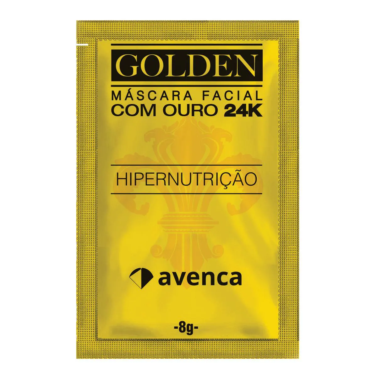 Máscara Facial Removedora de Cravos Avenca Golden 24K com 1 sachê de 8g