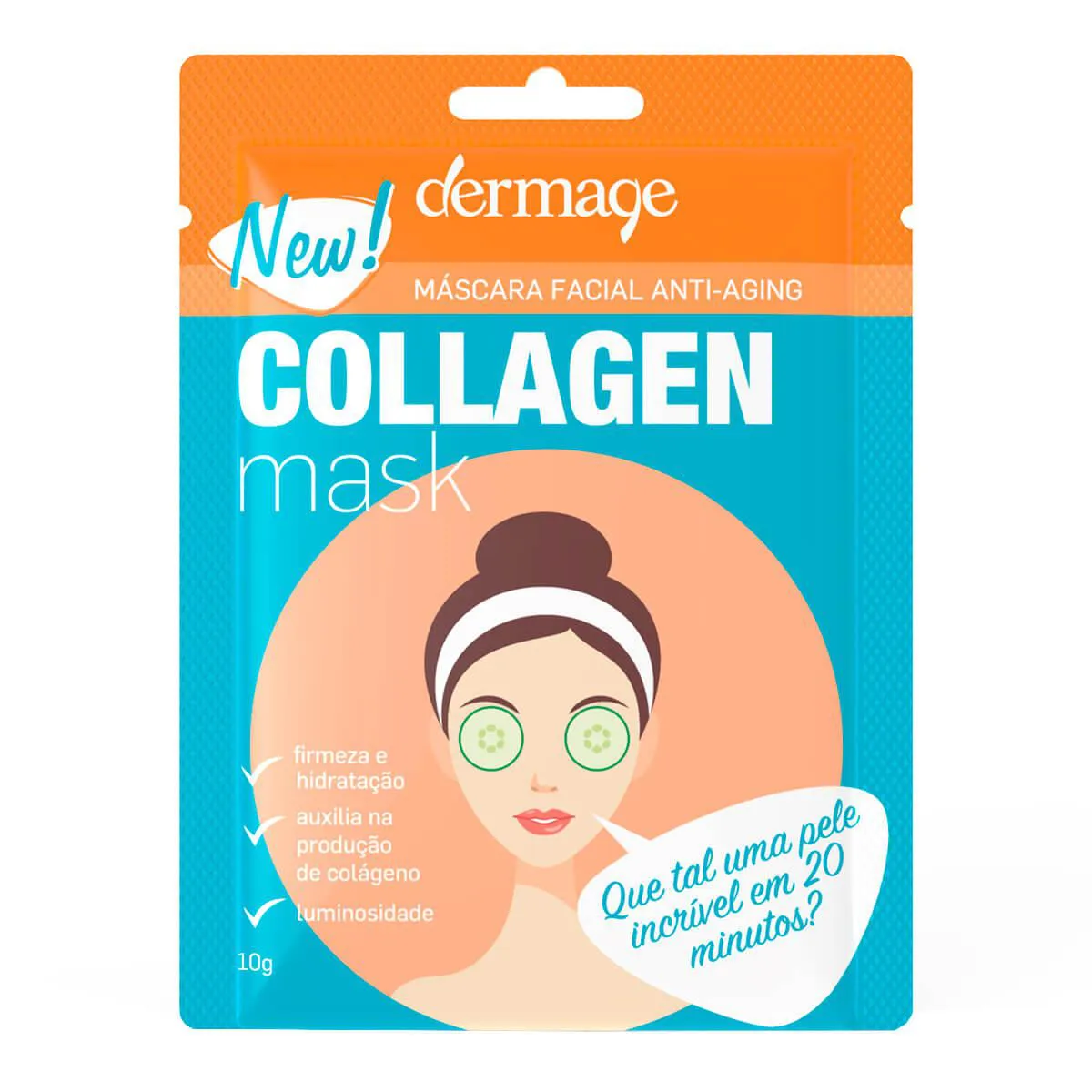 Máscara Facial Dermage Collagen com 10g