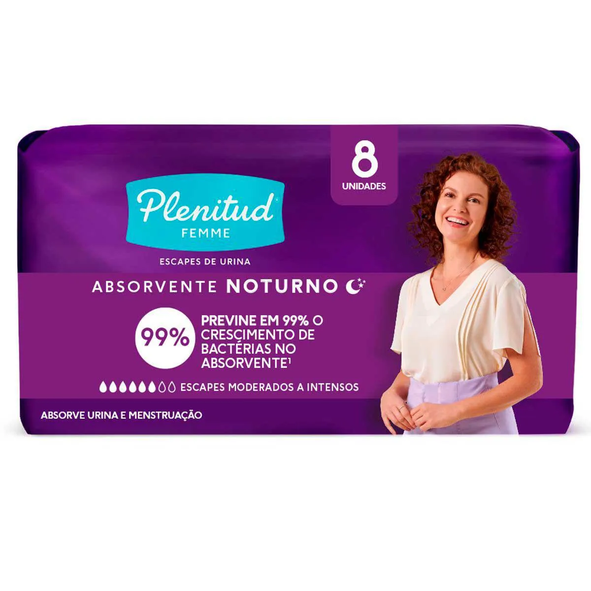 Absorvente Feminino Plenitud Femme Noturno Intenso 8 unidades