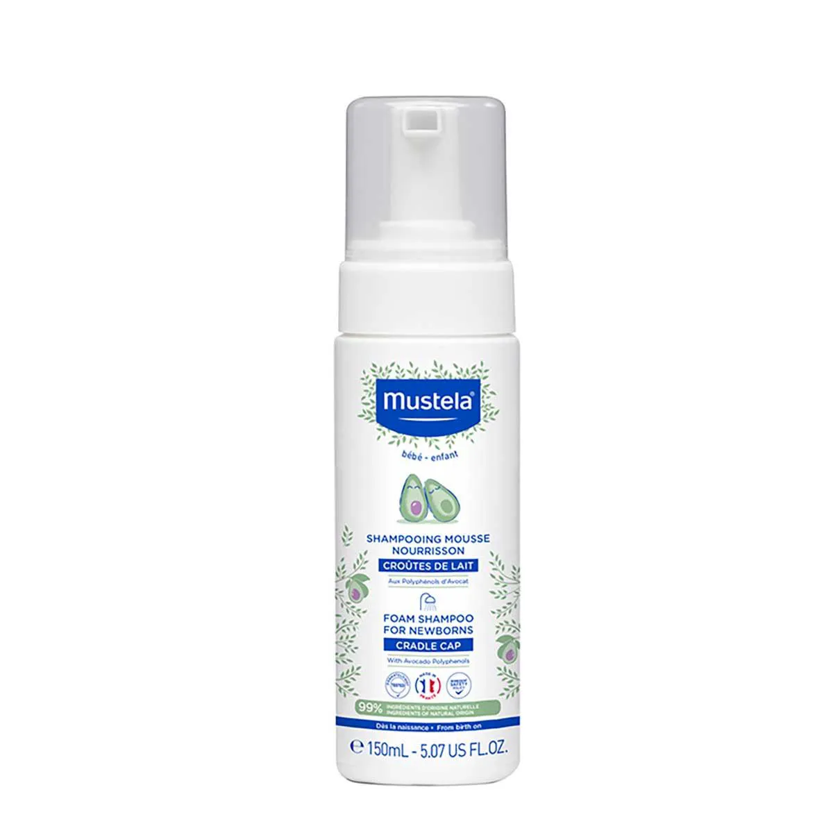 Shampoo Espuma Mustela Recém-Nascido com 150ml