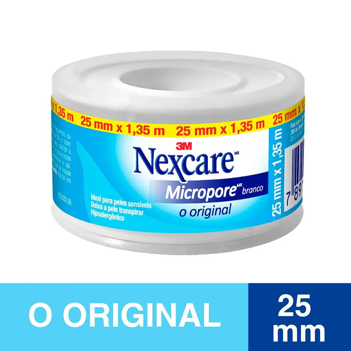 Fita Micropore Nexcare Original Branco com 1 rolo de 25mmx1,35m