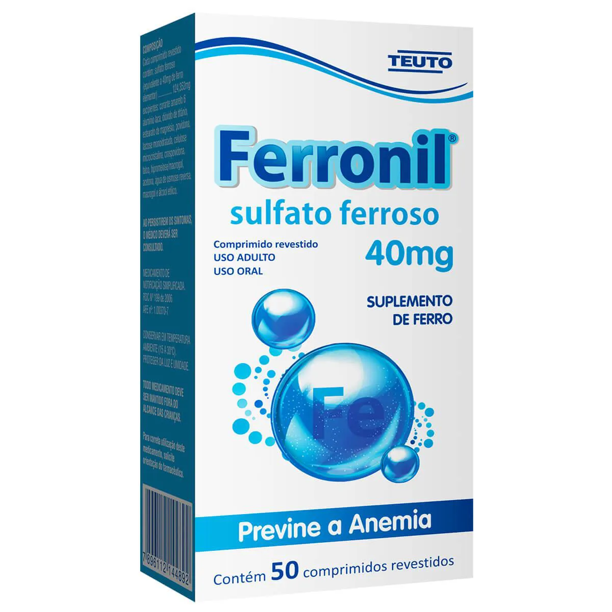 Ferro Ferronil 40mg 50 comprimidos